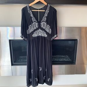 Lucky Brand Women's Embroidered Midi Dress